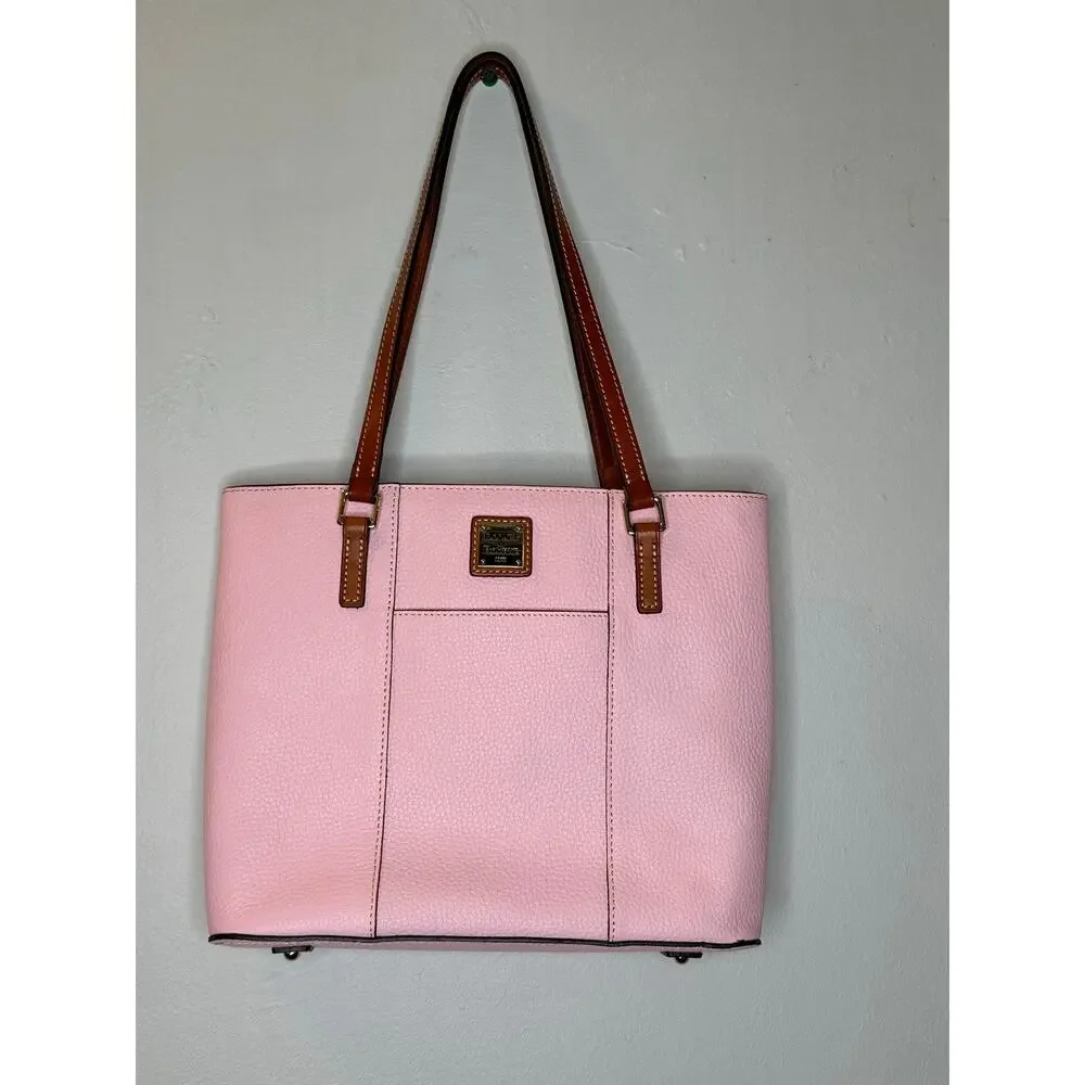 DOONEY & BOURKE Pale Pink Pebbled Leather Lexington Shopper Shoulder Bag
